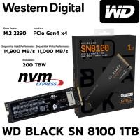 ราคา M 2 1 TB SSD เอสเอสดี WD BLACK SN8100 PCIe 5x4 NVMe M 2 2280 WDS100T1X0M (45203807672)