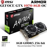 ราคา VGA การ์ดแสดงผล MSI GTX1070 ARMOR 8GB OC GDDR5 (27877463735)