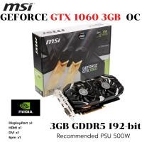 ราคา VGA การ์ดแสดงผล MSI GTX 1060 3GB GDD5 OCV1 (16282176687)