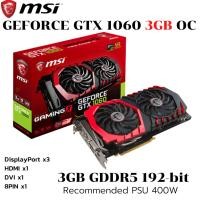 ราคา VGA การ์ดแสดงผล MSI GTX 1060 3GB GAMING X 192 BIT (51950941822)