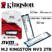 ราคา M 2 2 TB SSD เอสเอสดี KINGSTON NV3 PCIe 4x4 NVMe M 2 2280 SNV3S 2000G (49754299747)