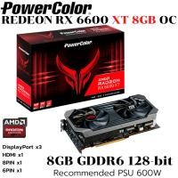 ราคา VGA การ์ดแสดงผล POWER COLOR RED DEVIL AMD RADEON RX 6600XT 8GB GDDR6 AXRX 6600XT 8GBD6 3DHE OC (48000904202)