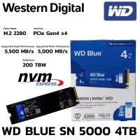 ราคา M 2 4 TB SSD เอสเอสดี WD BLUE SN5000 PCIe 4x4 NVMe M 2 2280 WDS400T4B0E (43677579647)