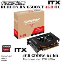 ราคา VGA การ์ดแสดงผล POWERCOLOR AMD RADEON RX 6500 XT ITX 4GB GDDR6 (29974993676)