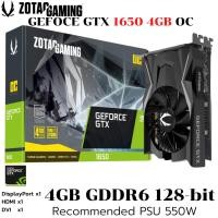 ราคา การ์ดจอ ZOTAC GAMING GTX 1650 OC 4GB GDDR6 (28059692026)