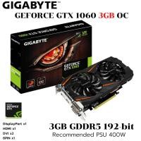 ราคา VGA การ์ดแสดงผล GIGABYTE GTX 1060 3GB OC GDDR5 (22808235492)