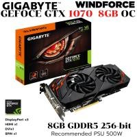 ราคา VGA การ์ดแสดงผล GIGABYTE GEFORCE GTX 1070 WINDFORCE OC 8GB GDDR5 (27527094085)