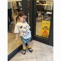 ราคา เสื้อยืดแขนสั้นลายคิตตี้และแมว สไตล์เกาหลี เสื้อผ้าเด็กฤดูร้อน (55606124322)