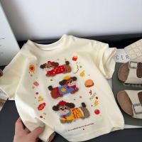 ราคา เสื้อยืดแขนสั้นสไตล์เกาหลี ลายการ์ตูนตุ๊กตา ออกแบบให้ใส่สบายสำหรับฤดูร้อน (44506085763)