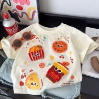 ราคา เสื้อยืดแขนสั้นทรงหลวมสไตล์ใหม่สำหรับฤดูร้อน ออกแบบสำหรับเด็กหญิง ลายปักการ์ตูนอนามัยแบบผ้าขนหนู (55306124407)