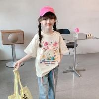 ราคา โปรโมชั่นสินค้าใหม่ เสื้อยืดแขนสั้นเด็กผู้หญิง สไตล์ใหม่สำหรับฤดูร้อน เหมาะสำหรับเด็กโต (53055485112)