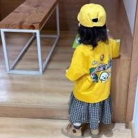 ราคา เสื้อยืดแขนสั้นสำหรับเด็กผู้หญิง สไตล์เกาหลี โทนสีเหลืองสดใส พิมพ์ลายการ์ตูน ใหม่ในฤดูร้อน (52555685732)