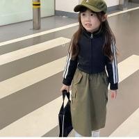 ราคา เด็ก All Match กระโปรงเอี๊ยมสไตล์เรโทรสําหรับเด็กผู้หญิงเสื้อยืดกระโปรงครึ่งความยาวชุดทั้งหมด (47154224971)