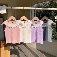 ราคา เสื้อกั๊กเด็กผู้หญิงลายการ์ตูนเกาหลี แขนกุด คอปกบาง สไตล์ใหม่สำหรับฤดูร้อน (58155953410)