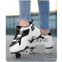 ราคา สี่ล้ออาละวาดรองเท้าเบรกโรลเลอร์สเก็ตรองเท้าที่มีล้อหดผู้ใหญ่เดินสเก็ตรองเท้า (28572948322)