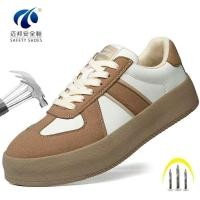 ราคา รองเท้าเซฟตี้รองเท้าผู้หญิง Steel Toe Cap Anti Puncture รองเท้าทํางาน K8QG (56606559695)
