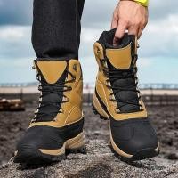 ราคา ขายร้อนผู้ชายรองเท้าบู๊ตหิมะฤดูหนาวขนาดใหญ่กันน้ํากันลื่นรองเท้าผ้าฝ้ายกันลม YDZX (52905062364)