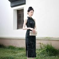ราคา ชุดเดรสกี่เพ้าผู้หญิงคุณภาพสูง แขนสั้นแบบดั้งเดิม (50253985414)