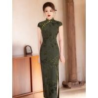 ราคา เชิ้ตยีดายสีเขียวแบบเช่าสง ทรงกระแทรกำมะหยี่ใหม่ สวมใส่ได้ทุกวัน (45555743717)
