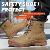 ราคา Safety Steel Toe Cap Heavy Duty Work Boots High Top Boots สําหรับผู้ชาย TJYF (41178899046)