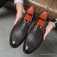 ราคา ผู้ชายรองเท้าหนังลําลอง Retro Luxury Loafer Matte รองเท้าหนังแฟชั่น Doug รองเท้า WJZO (49556804630)