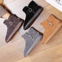 ราคา ใหม่ผู้ชายรองเท้าหิมะหนังแท้อบอุ่นหนังวัวลื่นกลางแจ้งรองเท้าผ้าฝ้ายหนา 0กิโลจูล1 (48802408337)