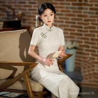 ราคา ลูกไม้สีแดงสไตล์จีนแปดกระดุมยาวปรับปรุง กี่เพ้า สไตล์ใหม่สําหรับผู้หญิงหญิงสาวย้อนยุคสลิมฟิตสไตล์รันเวย์ UQRV (48152050247)