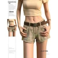 ราคา กางเกงขาสั้นยีนส์สไตล์มิลเลนเนียม ดีไซน์ทันสมัย อินดัสเตรียลมอลต์ เอวต่ำ สำหรับผู้หญิง (48006930414)