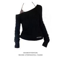 ราคา สายเดี่ยวแขนวเสื้อยืดสไตล์อเมริกันใส่ทับซ้อนกันไซส์ใหญ่ใส่ในฤใบไม้ร่วงชุดสูททรงเข้ารูปสำหรับสาวอวบลายเสือดาวบริสุทธิ์9s4o (26514333676)