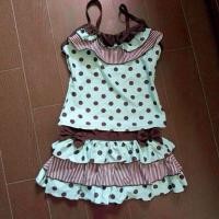 ราคา Woo ชุดผ้าไหม Early Home Mint กระโปรงพิมพ์โบราณ Meow vintage Asian Culture Top Polka Dot โบราณ 9EFO (47656705370)