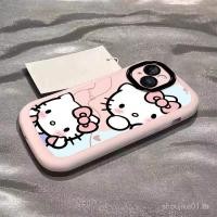 ราคา สอง Hello Kitty Apple 13 เคสโทรศัพท์ 13pro Puff Case iPhone13promax ซิลิโคนเหลว Soft F7QI (25433478473)