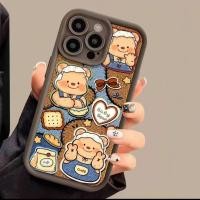 ราคา หมีเนยสำหรับ iPhone 15 Pro 15 Pro Max XSMAX 12 Pro Max 7 8 Plus 16 Pro Max 15 Plus 14 Pro Max 13 Pro XS 11 Pro Max XR X 14 Plus 14 Pro เคสโทรศัพท์ QUJQ (28981381810)