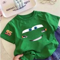 ราคา เด็กผู้หญิงเสื้อยืดลายMcQueenดีไซน์แขนสั้นทรงหลวมเป็นที่นิยมปลอกแ (57756280954)