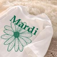 ราคา เสื้อยืดแขนสั้นเสื้อยืดผ้าฝ้ายพิมพ์ลายดอกเดซี่ สไตล์เกาหลี แฟชั่นทรงหลวมเสื้อยืดพลัสไซส์ ดีไซน์เรียบง่าย (50053343427)