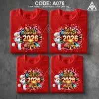 ราคา คริสต์มาสงูปี2026 ชุดยืดครอบครัวชุดที่ 2 ปีของงูผ้าฝ้ายที่ดี (44556732180)