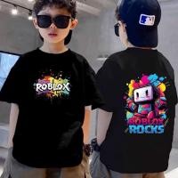 ราคา ดีไซน์เรียบง่าย ปี 90 150 ระบายอากาศ ลวม ยืดฤดูร้อน COD แขนสั้น หุ่นยนต์ ฝ้ายแท้ พิมพ์ลายการ์ตูน อายุ 3 14 ปี (54753326532)