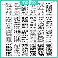 ราคา Mojito 24 ชิ้นชุดตัวอักษรตัวอักษรวาดแม่แบบลายฉลุภาพวาดลายนูนสมุดภาพ (54305657556)