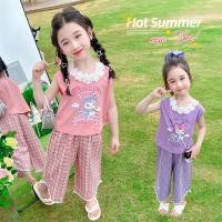 ราคา ชุดคุโรมิสำหรับเด็กผู้หญิง ชุดเสื้อกั๊กเด็กผู้หญิง ชุดแขนสั้นและกางเกงสองชิ้น ชุดแฟชั่นแขนกุดสำหรับเด็กผู้หญิง (26631688371)