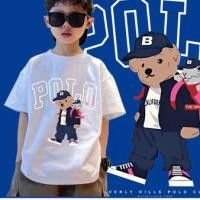 ราคา เสื้อยืดแขนสั้นคอกลม Beverly Hills Polo Club พิมพ์ลายหมีสำหรับเด็กอายุ 3 12 ปี (27938590547)