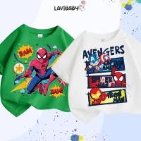 ราคา เสื้อยืดแขนสั้นลายสไปเดอร์แมน ผ้าคอตตอนนุ่ม สวมใส่ได้สำหรับเด็กอายุ 2 14 ปี (51854158593)