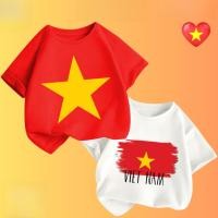 ราคา เสื้อยืดแขนสั้นเด็ก สกรีนธงชาติ สำหรับลูกชาย (43864503296)