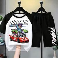 ราคา ชุดสูทแขนสั้นสำหรับเด็กผู้ชาย ผสมเสื้อยืดและกางเกงขาสั้น ทำจากผ้าฝ้ายสบายๆ ในสไตล์สตรีท สำหรับใส่ในวันหยุดหรือฤดูร้อน (47256513690)