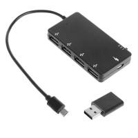 ราคา micro usb otg 4 พอร์ต hub อะแดปเตอร์สายชาร์จสําหรับสมาร์ทโฟนแท็บเล็ต (4412924028)