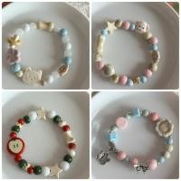 ราคา B038 กำไลลูกปัดหิน สร้อยข้อมือลูกปัด (40318359241)