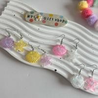 ราคา E010 ต่างหูเรซิ่น ต่างหูลายทะเล (50050881163)