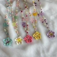 ราคา A082 สร้อยลูกปัดเชือกเทียนจี้ดอกล้วยไม้ สร้อยเชือกเทียน (50800885642)