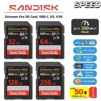 ราคา ของแท้ ส่งด่วน SANDISK SDcard Extreme PRO 32GB 64GB 128GB 256GB 200MB s UHS I U3 C10 V30 4K memory (55256625628)
