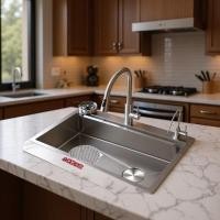 ราคา Hongjiang 304 สแตนเลสหนา Xiaomi Grain นูนช่องเดียวเครื่องล้างจาน Heart Master (40428505442)