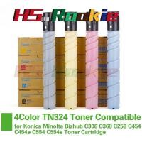 ราคา 4 สี TN324 TN 324 ตลับหมึกสําหรับ Konica Minolta Bizhub C308 C368 C258 C454 C454e C554 C554e ตลับหมึก (57654081762)