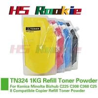 ราคา TN324 Toner 1KG สําหรับ Konica Minolta Bizhub C225 C308 C368 C258 TN 324 ใช้งานร่วมกับเครื่องถ่ายเอกสาร Refill Toner Powder (56054095633)